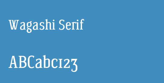 Wagashi Serif