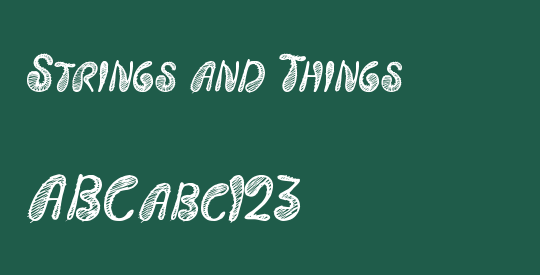Strings and Things