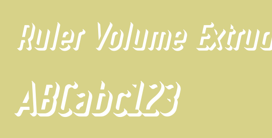 Ruler Volume Extrude