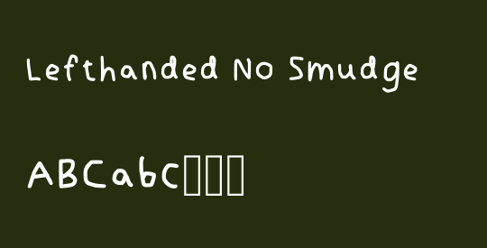 Lefthanded No Smudge