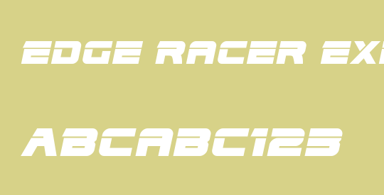 Edge Racer Expanded Italic