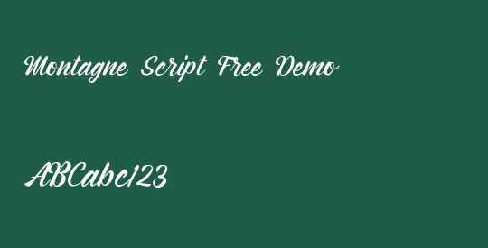 Montagne Script Free Demo