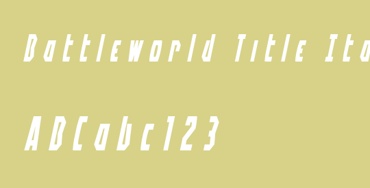 Battleworld Title Italic