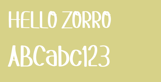 HELLO ZORRO