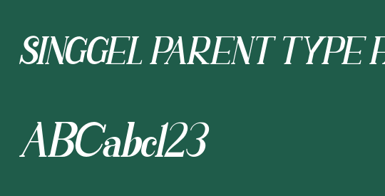 SINGGEL PARENT TYPE FACE