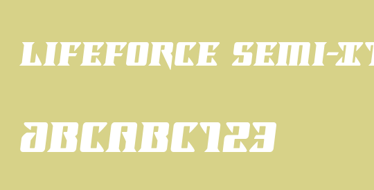 Lifeforce Semi-Italic