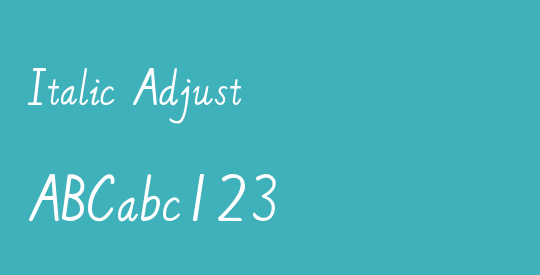 Italic Adjust