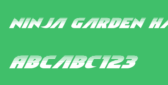 Ninja Garden Halftone Italic