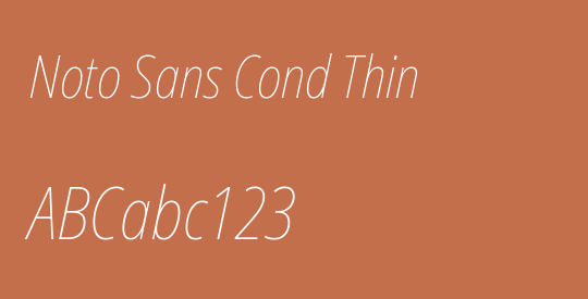 Noto Sans Cond Thin