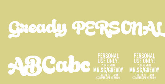 Gready PERSONAL USE ONLY Bold