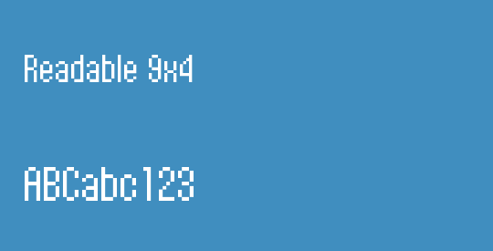 Readable 9x4