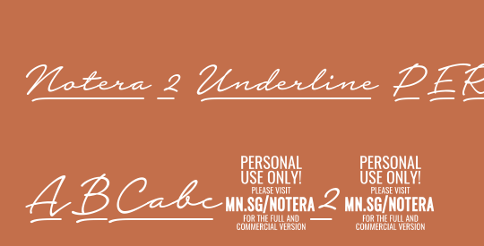 Notera 2 Underline PERSONAL USE