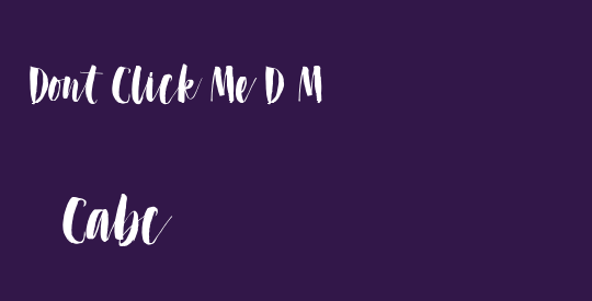 Dont Click Me DEMO