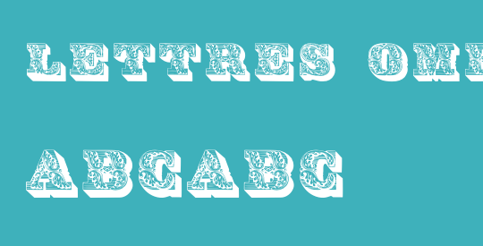 Lettres ombrees ornees