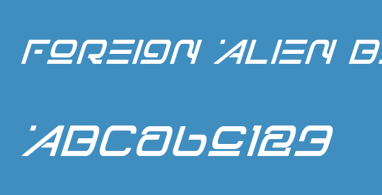 Foreign Alien Bold Italic