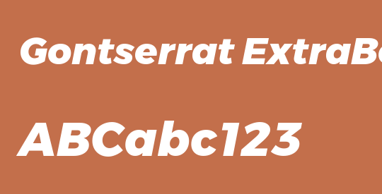 Gontserrat ExtraBold