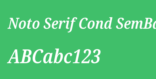 Noto Serif Cond SemBd