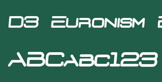 D3 Euronism Bold italic