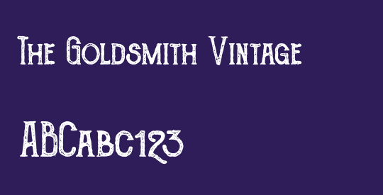 The Goldsmith Vintage
