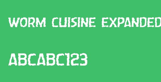 Worm Cuisine Expanded