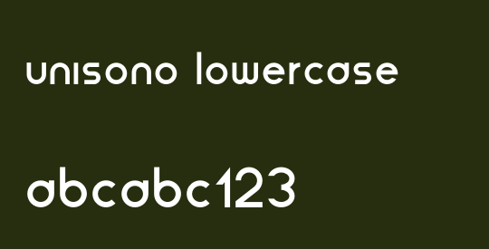 Unisono Lowercase
