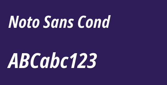 Noto Sans Cond