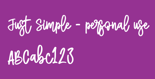 Just Simple - personal use