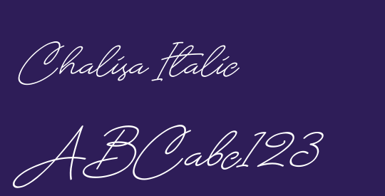 Chalisa Italic