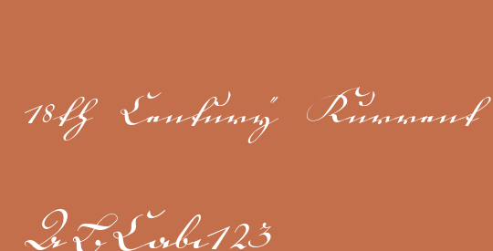 18th Century Kurrent Start
