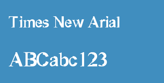 Times New Arial