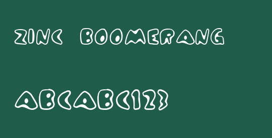 Zinc Boomerang