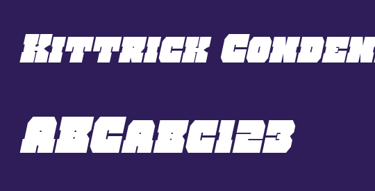 Kittrick Condensed Italic