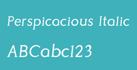 Perspicacious Italic
