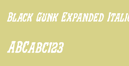 Black Gunk Expanded Italic