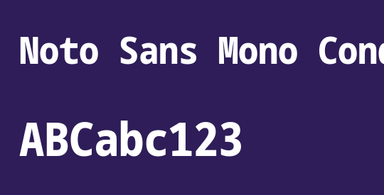 Noto Sans Mono Cond ExtBd