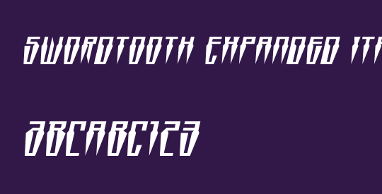 Swordtooth Expanded Italic