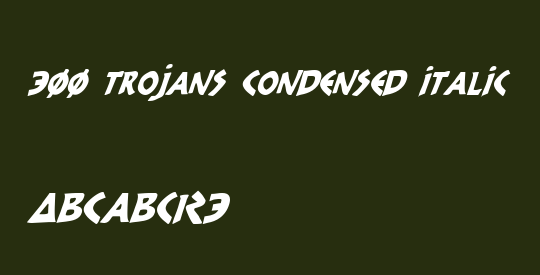 300 Trojans Condensed Italic