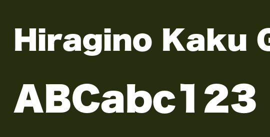 Hiragino Kaku Gothic StdN