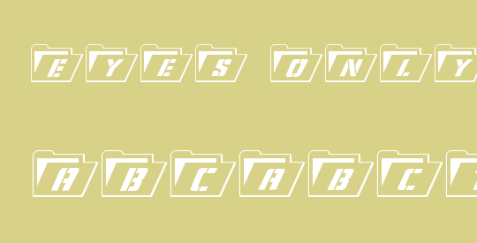 Eyes Only Outline Italic