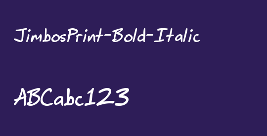 JimbosPrint-Bold-Italic