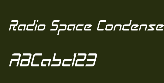Radio Space Condensed Italic