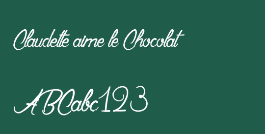 Claudette aime le Chocolat