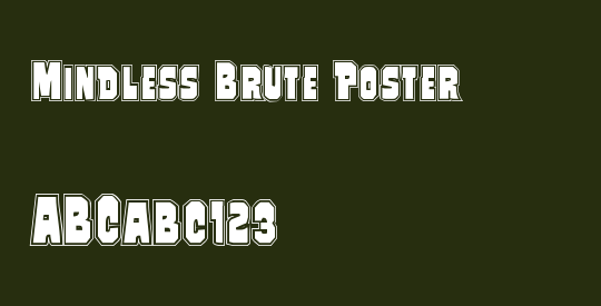 Mindless Brute Poster