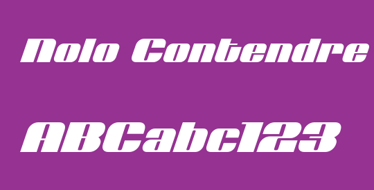 Nolo Contendre Italic