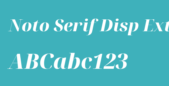 Noto Serif Disp ExtBd