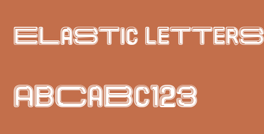 Elastic Letters Filled