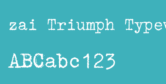 zai Triumph Typewriter