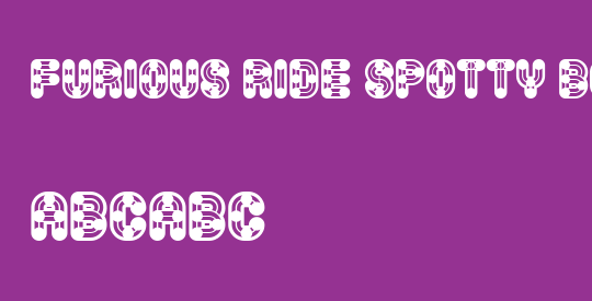 Furious Ride Spotty Book