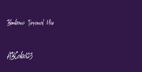 Blombanc Personal Use