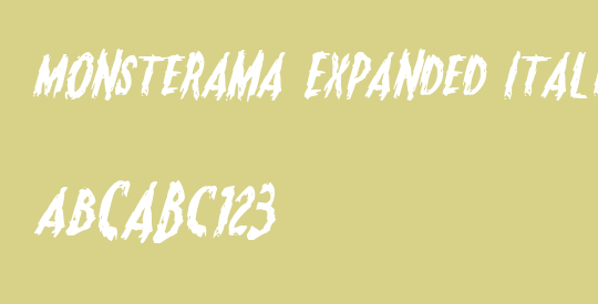 Monsterama Expanded Italic